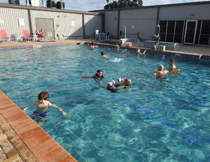people swimming
