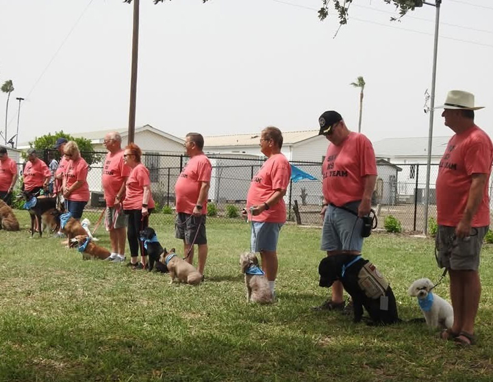 men with dogs